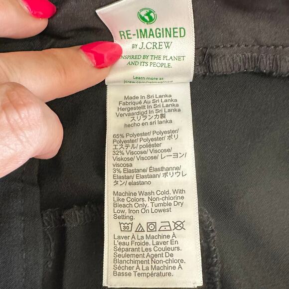 J.Crew Factory Women’s Slim Fit Full Length Trouser Pant Black CB286 Size 10 New - Picture 9 of 12